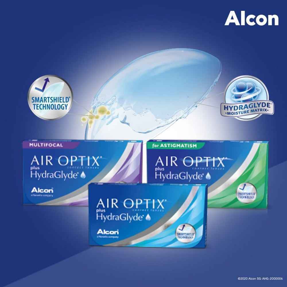 ALCON AIR OPTIX plus HydraGlyde Multifocal monthly 老花 遠視用 (3片)