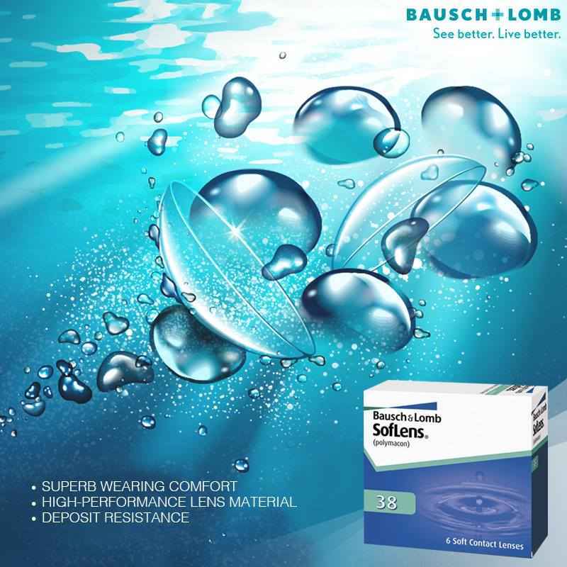 BAUSCH + LOMB SofLens 38 遠視用 隱形眼鏡 月拋(6片)
