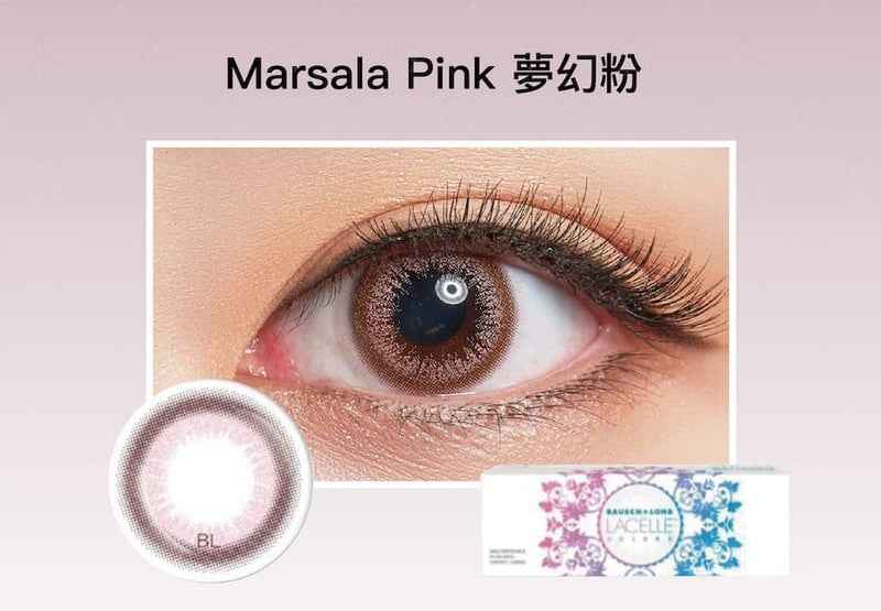 BAUSCH + LOMB 近視隱形眼鏡 LACELLE ICONIC 1 DAY (30片) Marsala Pink 夢幻粉