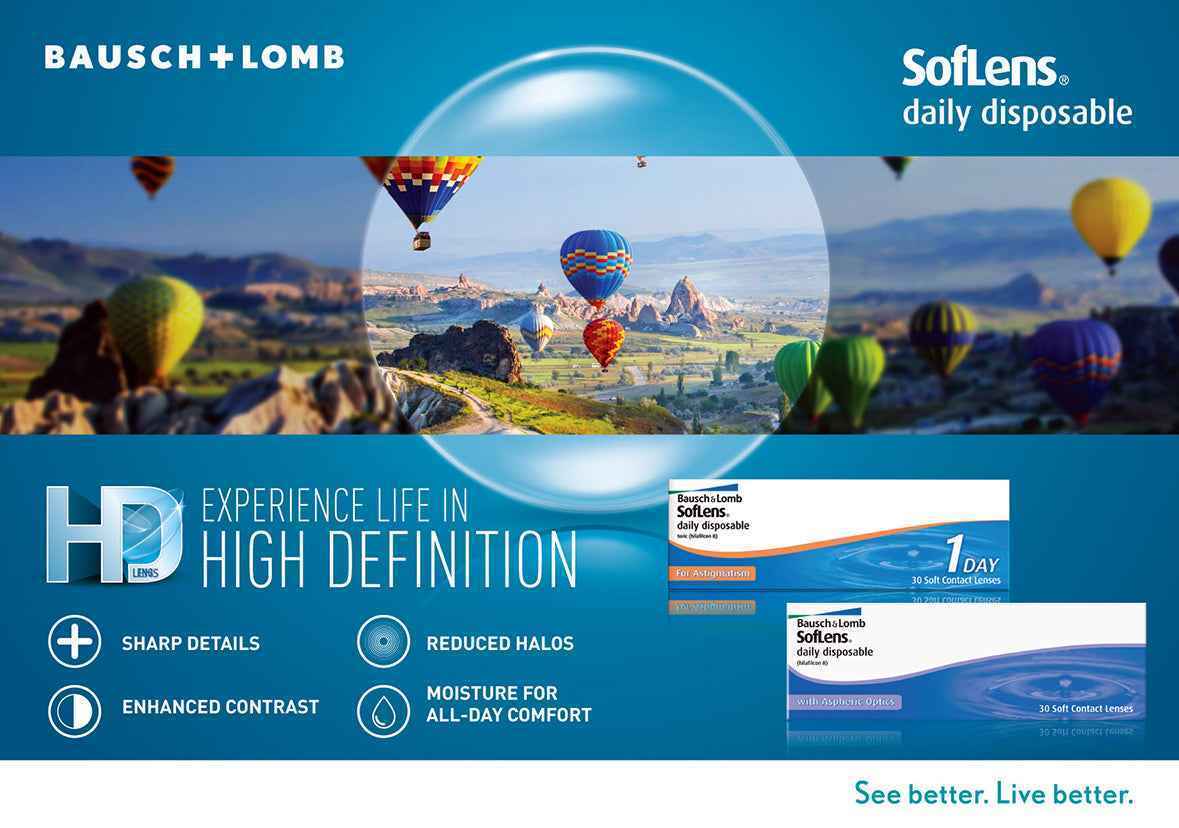 BAUSCH + LOMB SofLens Daily 遠視用 隱形眼鏡 (30片)