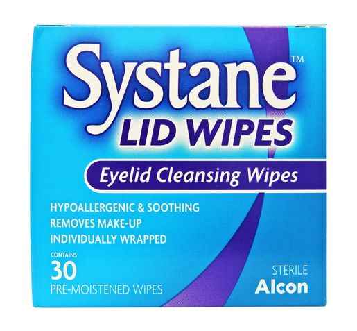 Systane 適然眼瞼清潔濕紙巾 (眼臉護理消毒濕紙巾) (30片)