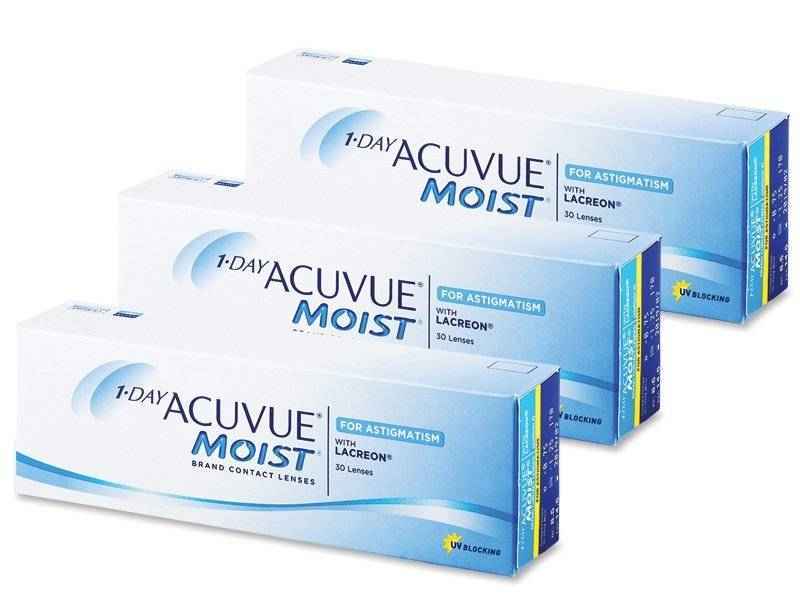 Johnson & Johnson 1-Day Acuvue Moist for Astigmatism 散光 近視用 (30片) - LENSLOGIC