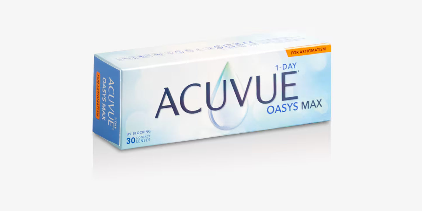 Johnson & Johnson Acuvue Oasys MAX 1-Day for ASTIGMATISM 散光 近視用 隱形眼鏡 (30片)
