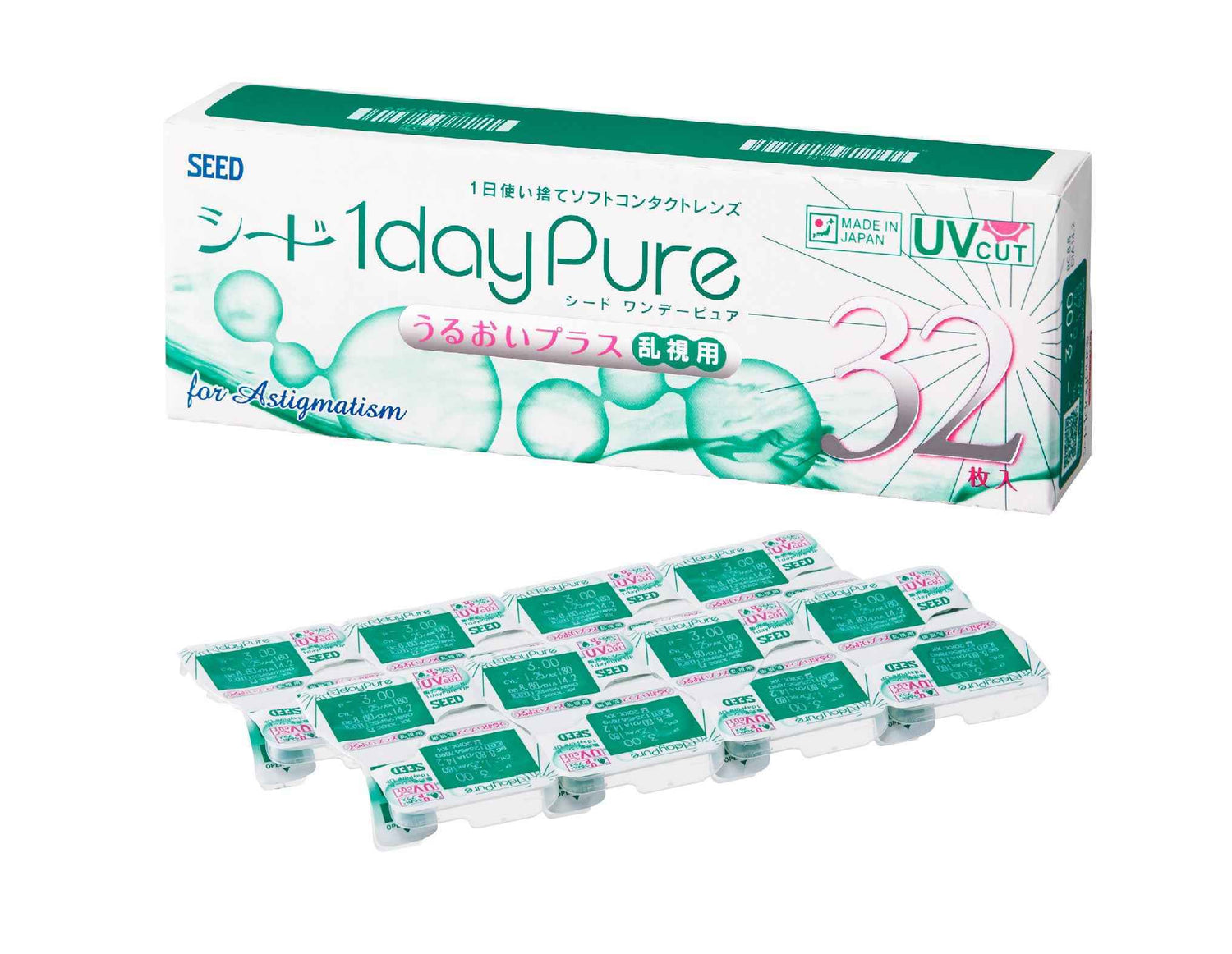 SEED 1dayPure 散光隱形眼鏡 近視用(32片)