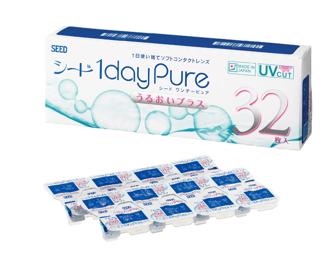 SEED 1dayPure Moisture 隱形眼鏡 遠視用 (32片)