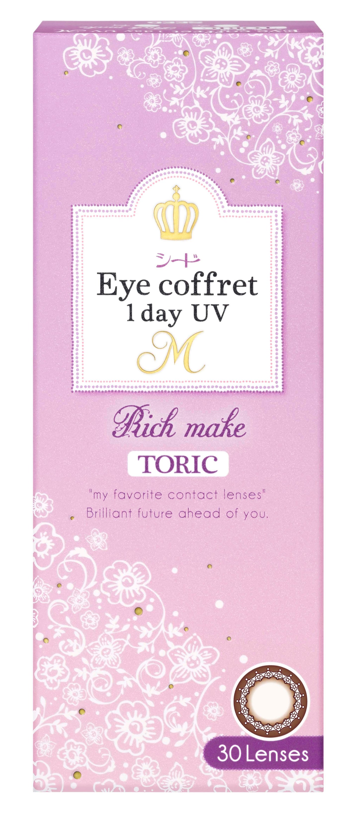 SEED 散光隱形眼鏡 Eye Coffret 1day UV M TORIC - Rich Make (30片) 近視用