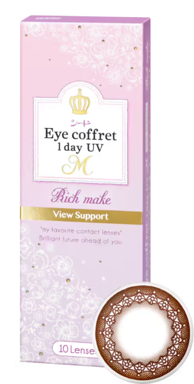 SEED Eye Coffret 1day UV M VIEW SUPPORT - Rich Make (抗疲勞) (30片)平光/近視用 - LENSLOGIC