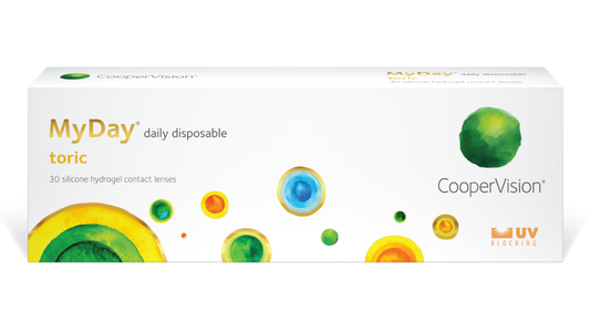 CooperVision MyDay toric daily disposable 散光 遠視用 (30片) - LENSLOGIC
